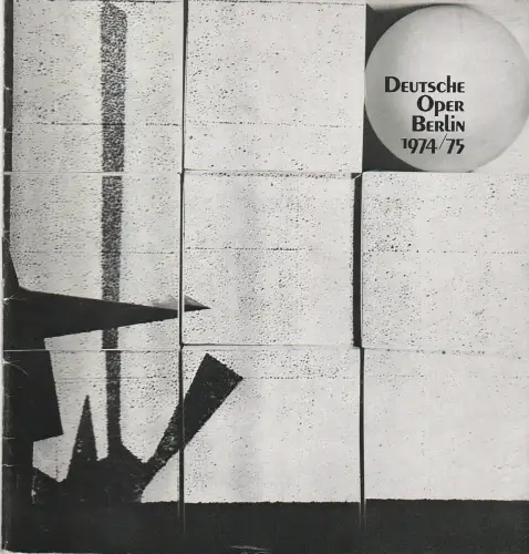 Deutsche Oper Berlin, Egon Seefehlner, Claus Henneberg, Heinz Balthes: Programmheft Wolfgang Amadeus Mozart DIE ENTFÜHRUNG AUS DEM SERAIL 12. März 1975 Spielzeit 1974 / 75 Heft 6 März. 