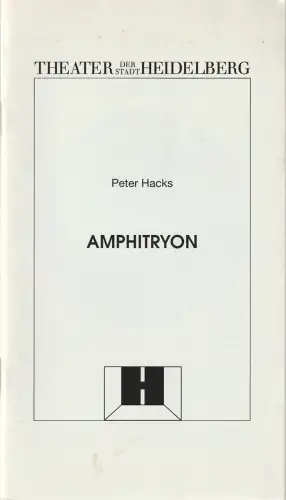 Theater der Stadt Heidelberg, Peter Stoltzenberg, Kirsten E. Lehmann, Annette Vogelgesang: Programmheft Peter Hacks AMPHITRYON Premiere 2. Dezember 1994 Spielzeit 1994 / 95 Heft 4. 