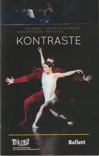 Theater Nordhausen /Loh-Orchester Sondershausen, Daniel Klajner, A. Eisner, Marco Kneise (Probenfotos ): Programmheft Uraufführung BALLETT KONTRASTE Ivan Alboresi  / Marguerite Donlon Premiere 22. Februar 2019 Spielzeit 2018 / 2019 Heft 11. 