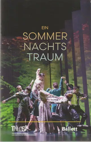 Theater Nordhausen /Loh-Orchester Sondershausen, Daniel Klajner, A. Eisner, Andras Dobi ( Probenfotos ): Programmheft BALLETT Ivan Alboresi EIN SOMMERNACHTSTRAUM Nordhausen 2018. 