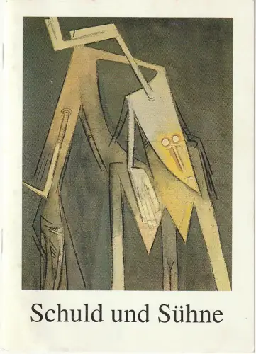 Zimmertheater Heidelberg, Ute Richter: Programmheft Fjodor M. Dostojewski SCHULD UND SÜHNE  Heidelberg 1991. 