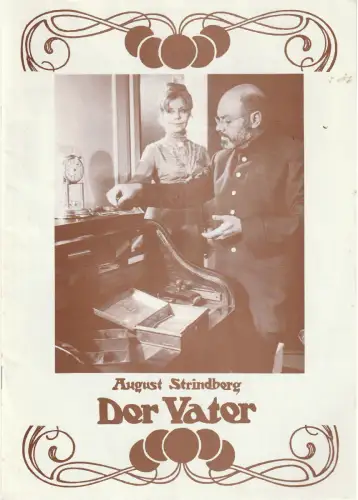 Konzerdirektion Landgraf, Birgit Landgraf: Programmheft August Strindberg DER VATER Spielzeit 1980 Wolfgang Reichmann, Sonja Ziemann. 