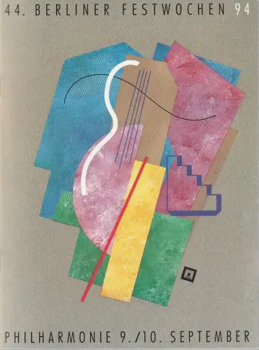 44. Berliner Festwochen, Ulrich Eckhardt, Torsten Maß, Bernd Krüger, Guttaborg Kreissl: Programmheft BERLINER PHILHARMONISCHES ORCHESTER DANIEL BARENBOIM 1994. 