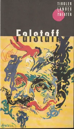 Tiroler Landestheater, Dominique Mentha, Birgit Meyer: Programmheft Giuseppe Verdi FALSTAFF Premiere 9. Oktober 1993 Spielzeit 1993 / 94. 