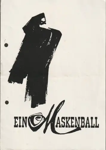 Städtische Bühnen Erfurt, Albrecht Delling, Wolfgang Marggraf, Regina Holland-Cunz: Programmheft Giuseppe Verdi EIN MASKENBALL Premiere 5. Mai 1962 Spielzeit 1961 / 62. 