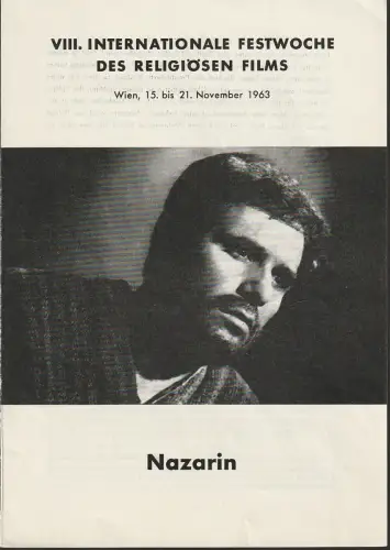 Katholische Filmkommission, Richard Emele: Programmheft NAZARIN VIII. Festwochen des religiösen Films Wien 1963. 