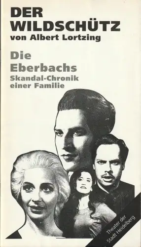 Theater der Stadt Heidelberg, Peter Stolzenberg, Anke Hoffmann: Programmheft Albert Lortzing DER WILDSCHÜTZ oder DIE STIMME DER NATUR Premiere 31. Mai 1992 Spielzeit 1991 / 92. 