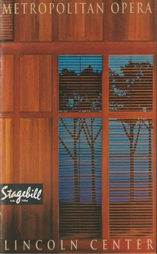 Metropolitan Opera, STAGEBILL Feb. 1996: Programmheft Verdi LA FORZA DEL DESTINO Metropolitan Opera Placido Domingo 1996. 