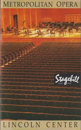 Metropolitan Opera, STAGEBILL Nov. 1990: Programmheft Giuseppe Verdi LA TRAVIATA November 8 1990. 