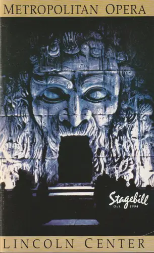 Metropolitan Opera, STAGEBILL Oct. 1994: Programmheft Giuseppe Verdi RIGOLETTO October 3 1994. 