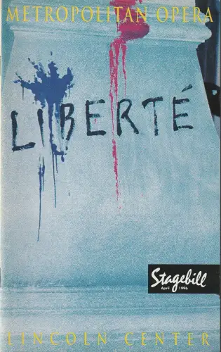 Metropolitan Opera, STAGEBILL April 1996: Programmheft Giacomo Puccini LA BOHEME April 27 1996. 