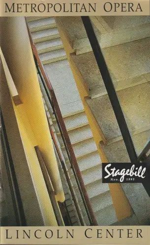 Metropolitan Opera, STAGEBILL Nov. 1993: Programmheft Giacomo Puccini LA BOHEME Metropolitan Opera Nov. 1993. 
