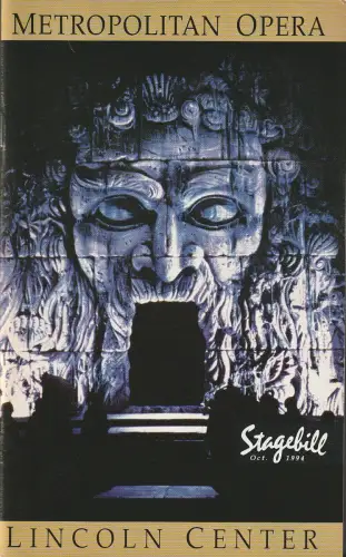 Metropolitan Opera, STAGEBILL Oct. 1994: Programmheft Giacomo Puccini LA BOHEME October 1 1994. 