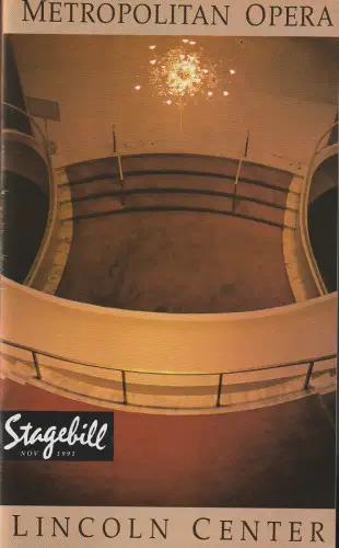 Metropolitan Opera, STAGEBILL  Nov. 1991: Programmheft Giuseppe Verdi AIDA November 23 1991. 