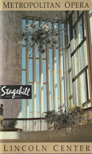 Metropolitan Opera, STAGEBILL Oct. 1991: Programmheft Giuseppe Verdi UN BALLO IN MASCHERA October 5 1991. 