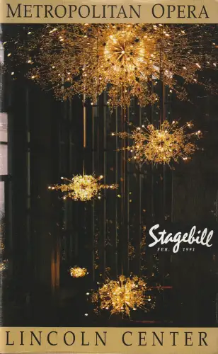 Metropolitan Opera, STAGEBILL Feb. 1991: Programmheft Giacomo Puccini LA BOHEME February 19 1991 Metropolitan Opera. 