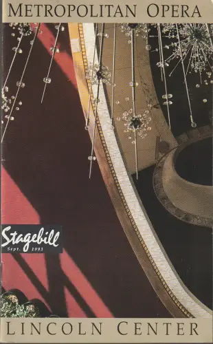 Metropolitan Opera, STAGEBILL Sept. 1993: Programmheft Giacomo Puccini MADAMA BUTTERFLY Metropolitan Opera 1993. 