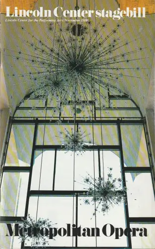 Metropolitan Opera, Stagebill November 1989 Vol. XVII No. 3: Programmheft Giuseppe Verdi RIGOLETTO November 22. 1989. 