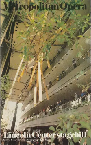 Metropolitan Opera, Stagebill April 1985 Vol. XII No. 8: Programmheft Giacomo Puccini TOSCA April 5 1985. 