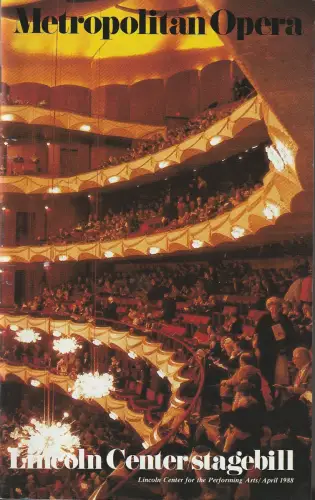 Metropolitan Opera, Stagebill Vol. XV No. 8 April 1988: Programmheft Giuseppe Verdi IL TROVATORE April 6 1988. 