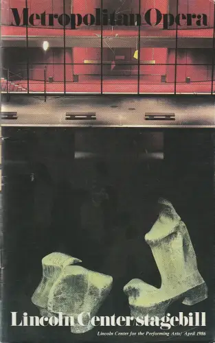 Metropolitan Opera, Stagebill Vol. XIII No. 8 April 1986: Programmheft GALA CONCERT KIRI TE KANAWA - PLACIDO DOMINGO April 13 1986. 
