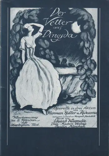 Bühnen der Stadt Bielefeld, Heiner Bruns, Marion Grundmann: Programmheft Eduard Künneke DER VETTER AUS DINGSDA Premiere 9. September 1989 Spielzeit 1989 / 90 Heft 2. 