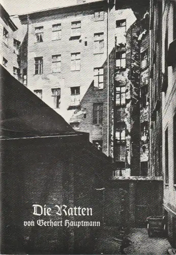 Bühnen der Stadt Bielefeld, Heiner Bruns, Ulrich Schmidt: Programmheft Gerhart Hauptmann DIE RATTEN Premiere 25. März 1983 Spielzeit 1982 / 83 Heft 18. 