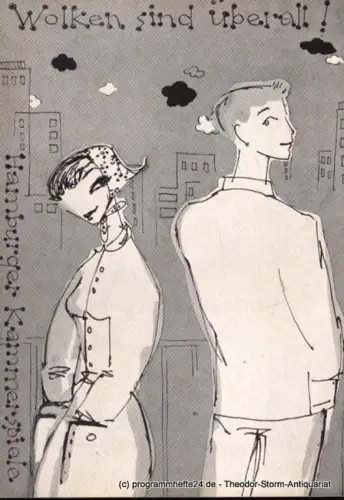 Hamburger Kammerspiele, Allgayer Wilhelm: Programmheft Wolken sind überall. ( The Mon is blue ). Lustspiel von F. Hugh Herbert. Blätter der Hamburger Kammerspiele Spielzeit 1958 - 59 9. Heft. 