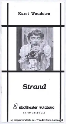 Stadttheater Würzburg, Kammerspiele, Tebbe Harms Kleen, Spiekermann Thomas: Programmheft Stand von Karst Woudstra ( Aan Zee ) Deutsche Erstaufführung. Premiere 23. Januar 1999. Spielzeit 1998 / 99. 