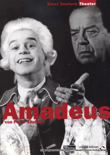 Ernst Deutsch Theater, Isabella Vertes-Schütter, Wolfgang Borchert: Programmheft Amadeus von Peter Shaffer. Premiere 26. Februar 1998. Spielzeit 1997 / 1998. 