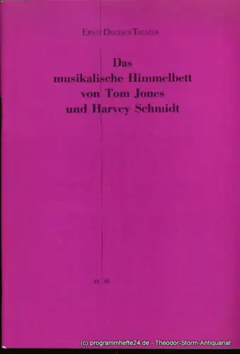 Ernst Deutsch Theater, Friedrich Schütter, Wolfgang Borchert: Programmheft Das musikalische Himmelbett ( I Do! I Do! ) von Tom Jones und Harvey Schmidt. Premiere 23. November 1994. Spielzeit 1994 / 95. 