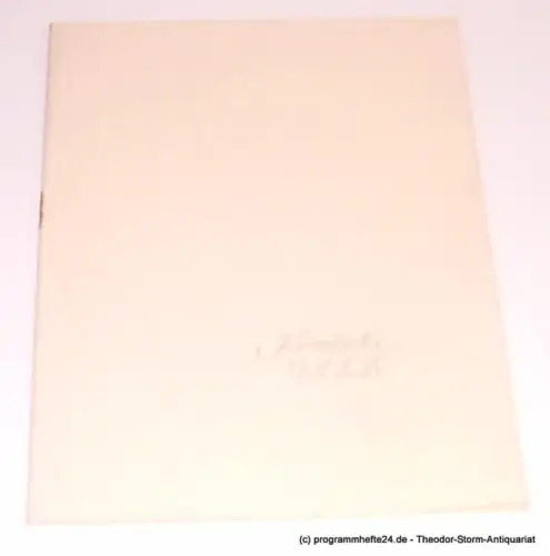 Komische Oper Berlin: Programmheft Der Freischütz. Romantische Oper von Friedrich King. Musik von Carl Maria von Weber. 30. April 1956. 