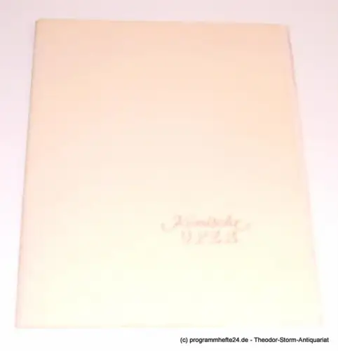 Komische Oper Berlin, Werner Otto: Programmheft La Boheme. Oper von G. Giacosa und L. Illica. Musik von Giacomo Puccini. 1953. 