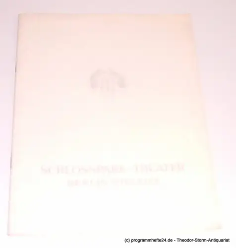 Schlosspark Theater Berlin-Steglitz, Boleslaw Barlog, Albert Beßler: Programmheft Candida. Ein Mysterium von George Bernard Shaw. Spielzeit 1964 / 65 Heft 126. 