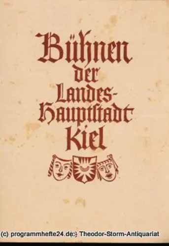 Bühnen der Landeshauptstadt Kiel, Gerhard Reuter: Programmheft Blätter der Landeshauptstadt Kiel Spielzeit 1949 / 50 Heft 14. 