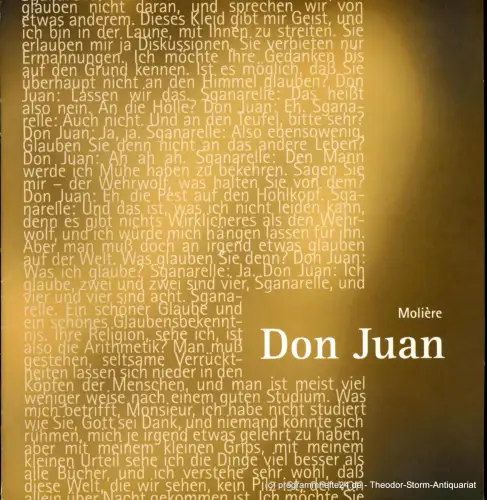 Landesbühnen Sachsen, Intendant Christian Schmidt, Uta Girod: Programmheft Don Juan. Komödie von Moliere. Premiere 15. Februar 2003. Spielzeit 2002 / 03. 
