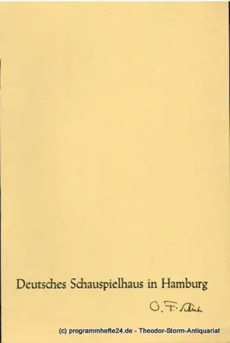 Deutsches Schauspielhaus in Hamburg, Oscar Fritz Schuh, Günther Penzoldt, Rosemarie Clausen: Programmheft Mass für Mass. Schauspiel von William Shakespeare. Spielzeit 1964 / 65. 