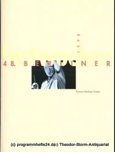 Berliner Festwochen, Ulrich Eckhardt: Programmheft 48. Berliner Festwochen 1998. 