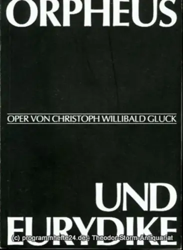 Staatstheater Darmstadt, Peter Brenner, Carin Marquardt: Programmheft Orpheus und Eurydike. ( Orfeo ed Euridice ) Oper von Christoph Willibald Gluck. Premiere 11. Januar 1987. Programmbuch Nr. 49. 
