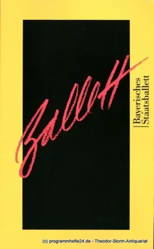 Bayerisches Staatsballett, Konstanze Vernon: Programmheft Der Feuervogel - Chamber Symphony - Große Fuge. 7. Dezember 1997. 