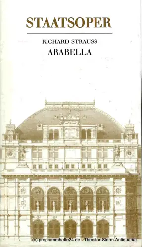 Staatsoper Wien, Lothar Knessl: Programmheft ARABELLA. Neueinstudierung 12. September 1976. Saison 1976 / 77. 