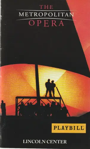 Playbill November 1988: Programmheft CAVALLERIA RUSTICANA / PAGLIACCI 1. November 1999 Metropolitan Opera. 