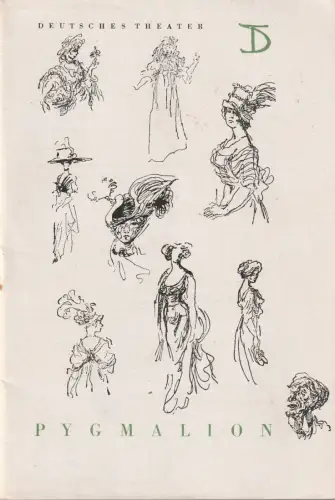 Deutsches Theater Staatstheater Kammerspiele, Wolfgang Langhoff, Heinar Kipphardt, Peter Palitzsch, Lothar Creutz: Programmheft Bernard Shaw PYGMALION 1954. 