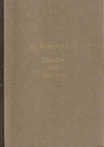 Eva Lissa, Martin Martineck: IM RAMPENLICHT Gedichte von Eva Lissa 2. Band. 