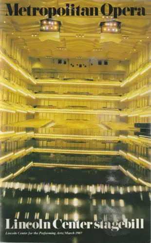 Metropolitan Opera, STAGEBILL March 1987: Programmheft Georges Bizet CARMEN March 5 1987. 