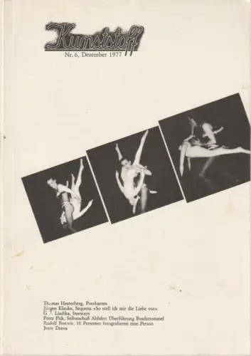 Rudolf Bonvie, Jürgen Klauke: KUNSTSTOFF Nr. 6 Dezember 1977. 