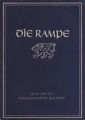 Volkstheater Rostock, Anselm Perten, Roma Rumland: Programmheft Friedrich Schiller KABALE UND LIEBE Spielzeit 1954 / 55 Heft 15. 