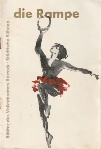 Volkstheater Rostock, Hanns Anselm Perten, Lothar Rückert, Georg Hülsse: Programmheft Reinhold M. Glier ESMERALDA Premiere 8. März 1959 Spielzeit 1958 / 59 Heft 18. 