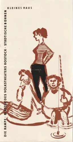 Volkstheater Rostock, Hanns Anselm Perten, Lothar Rückert, Goetz Jaeger, Georg Hülsse: Programmheft Uraufführung Schindler / May DIE DREI ROBINSONS 26. Juni 1958 Spielzeit 1957 / 58 Heft 30. 
