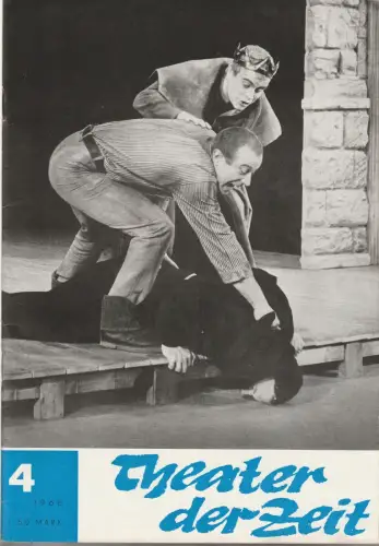 Horst Gebhardt, Martin Linzer, Hans-Gerald Otto, Ingrid Seyfarth: THEATER DER ZEIT Heft 4 1968 + Inhaltsverzeichnis 1967 Heft 1-24. 